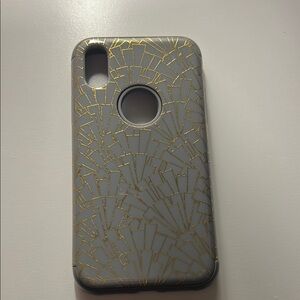 Elegant Gray and Gold Phone Case- iPhone X/Xs